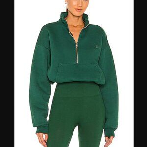 SET Active x Revolve Sage Green Cropped Half-Zip Sweatshirt Size XS